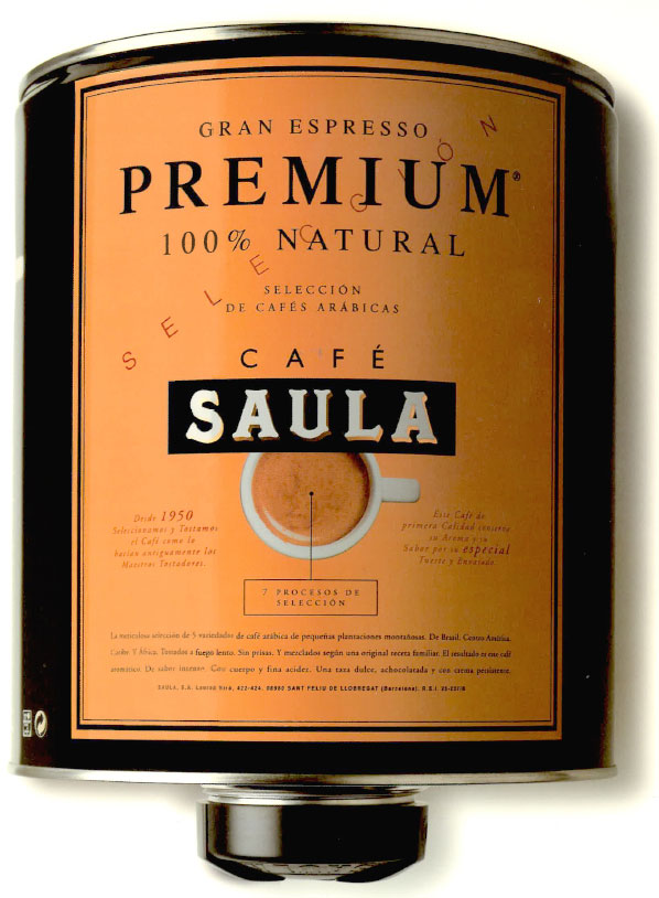 Lata restauración café gran espresso premium natural
