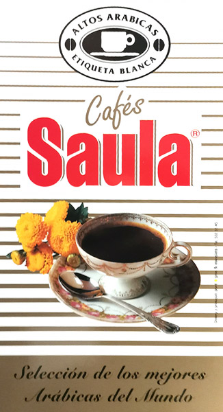 Café premium original con etiqueta blanca