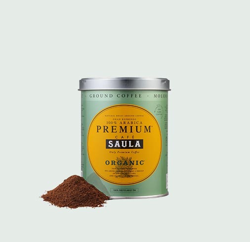 Café en grano  Saula Premium Ecológico, Arábica, Intenso, 500 g