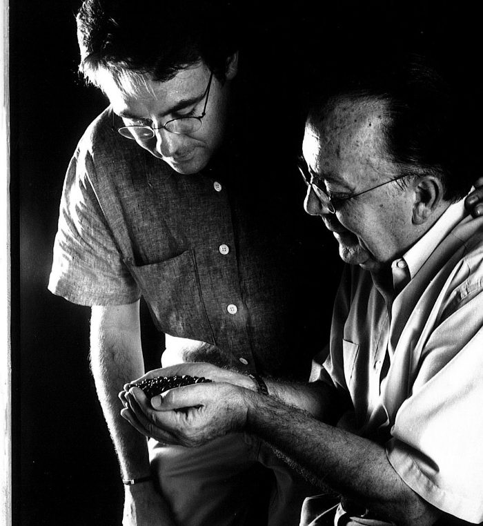 Lluis Saula con su padre en 1989