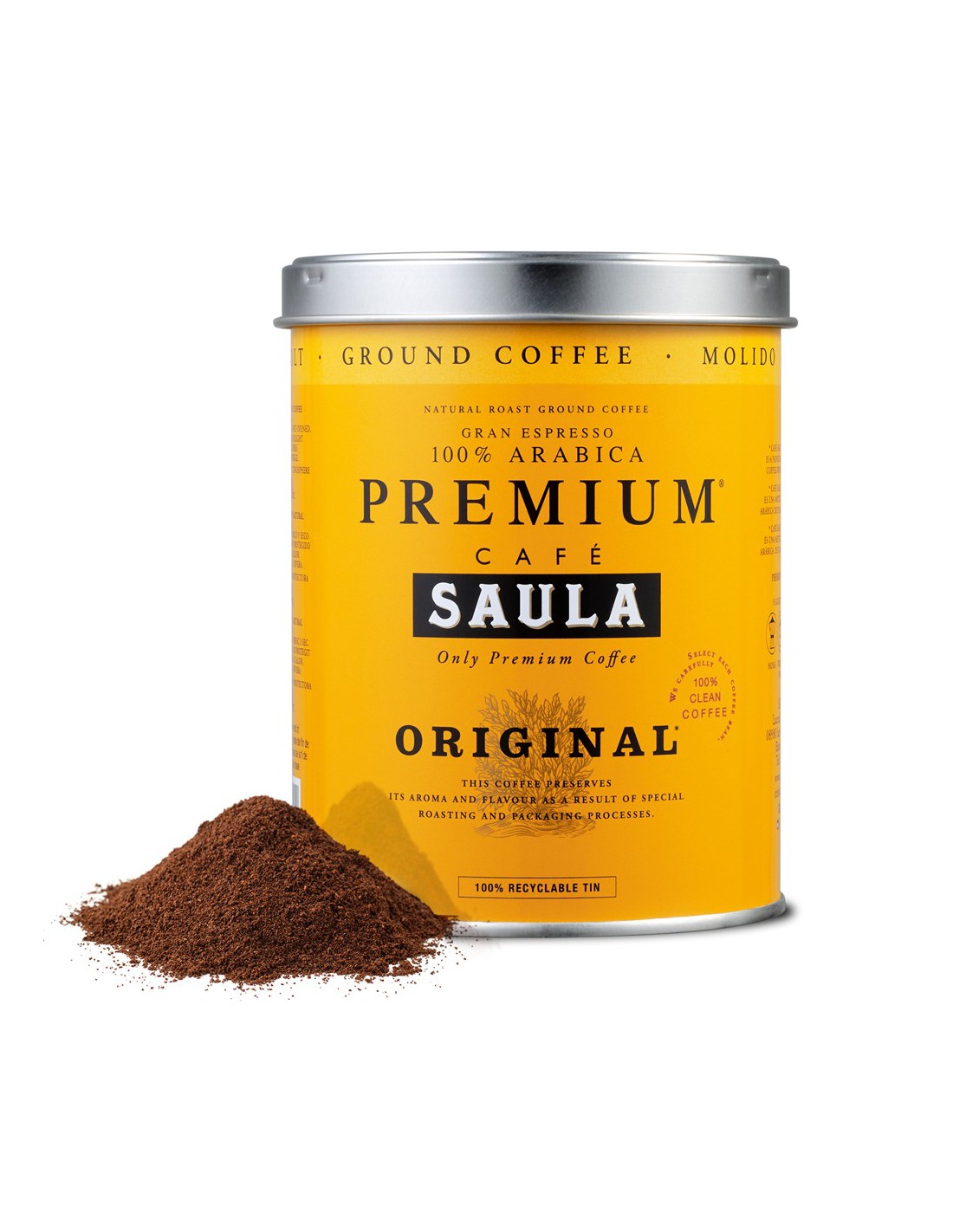 Saula Gran Espresso Organic Arabica Premium Coffee Beans, 500G - Green