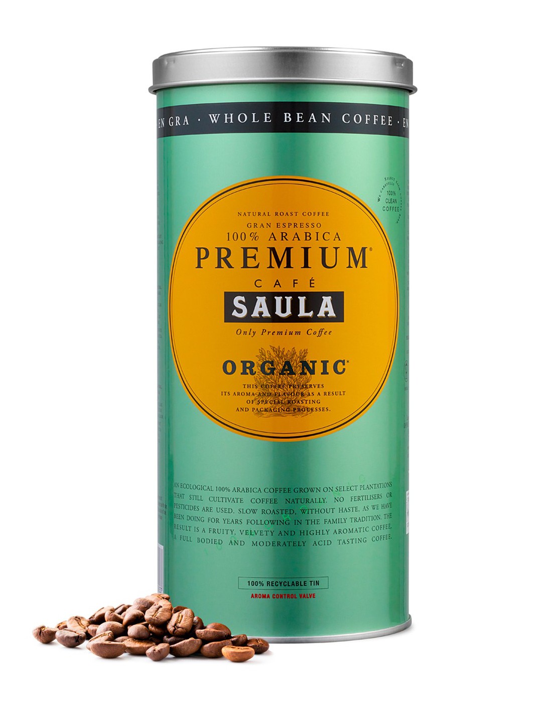 Gran Espresso Premium Ecológico Blend Grano 500g.