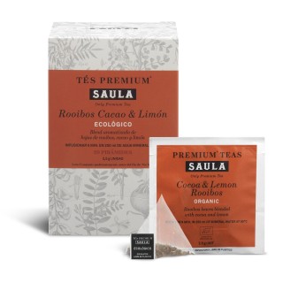 Rooibos Cacao& Limón Ecológico Pirámides 20ud.