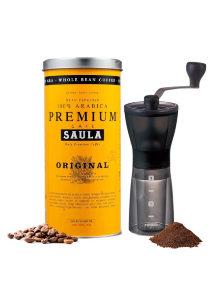 Saula Gran Espresso Organic Arabica Premium Coffee Beans, 500G - Green