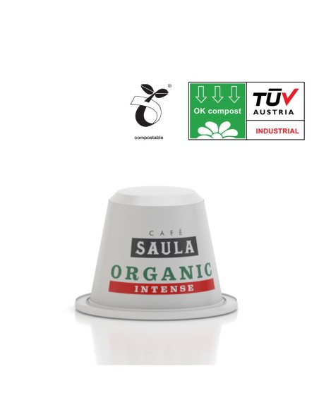 Cápsulas compostables café ecológico Intenso. Compatibles nespresso®