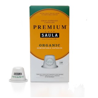 Caja de 10 Cápsulas compostables café ecológico. Compatibles nespresso®