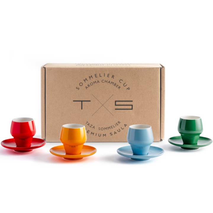 Pack of 4 Espresso Sommelier cups Rainbow
