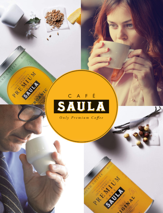 Café en grano  Saula Premium Original, Arábica, Intenso, 500 g